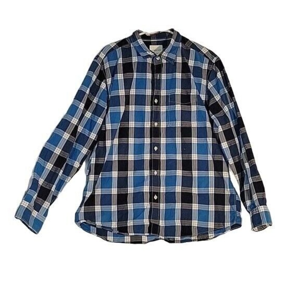 American Eagle Plaid Classic Fit Long Sleeve Button Down Shirt Men XL